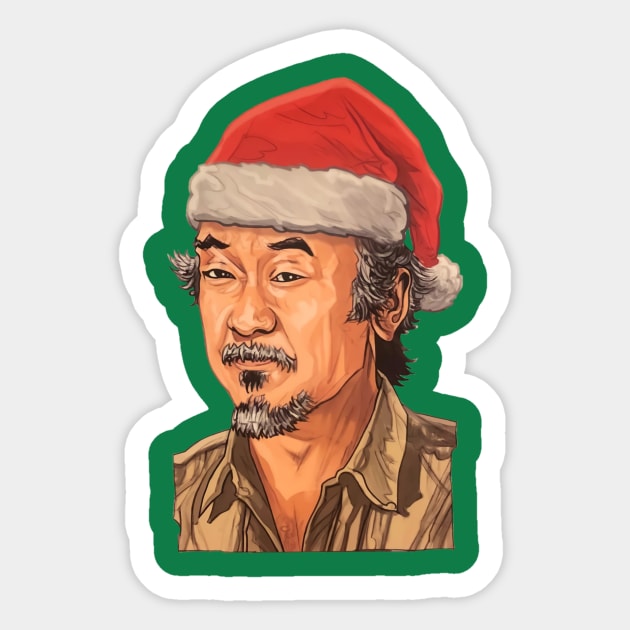 mr miyagi christmas Sticker by iritaliashemat